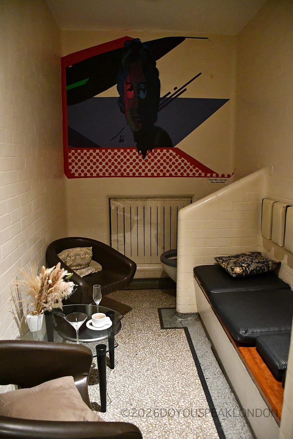 Former prison cell turned VIP booth at the Courthouse Hotel bar
