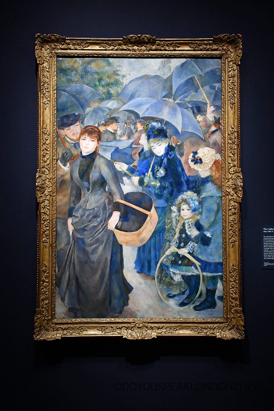Renoir's The Umbrellas at the Renoir and Love exhibition, National Gallery