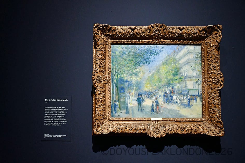 Renoir's The Grands Boulevards at the Renoir and Love exhibition, National Gallery