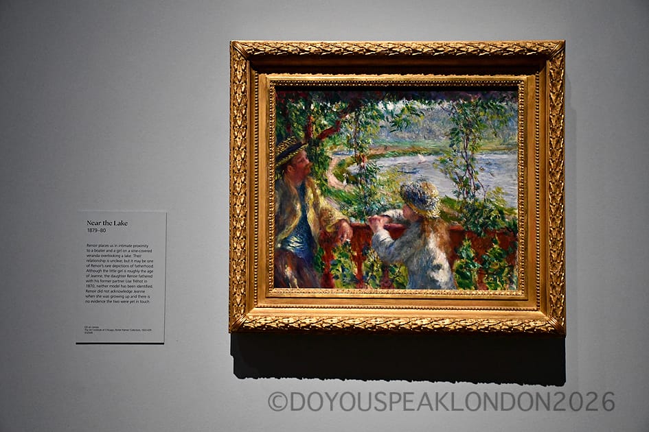 Renoir's Near the Lake at the Renoir and Love exhibition, National Gallery London
