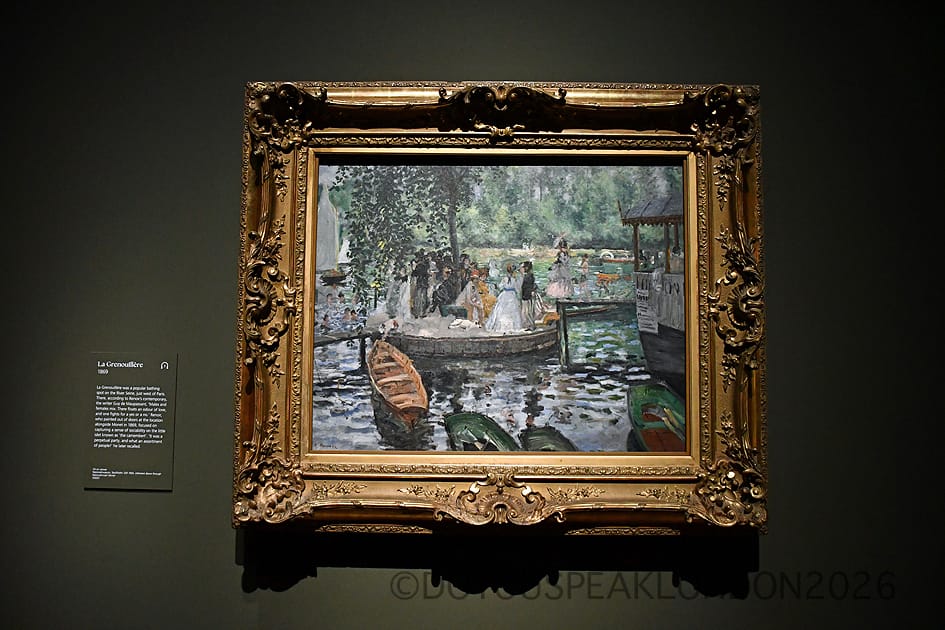 Renoir's La Grenouillère at the Renoir and Love exhibition, National Gallery London