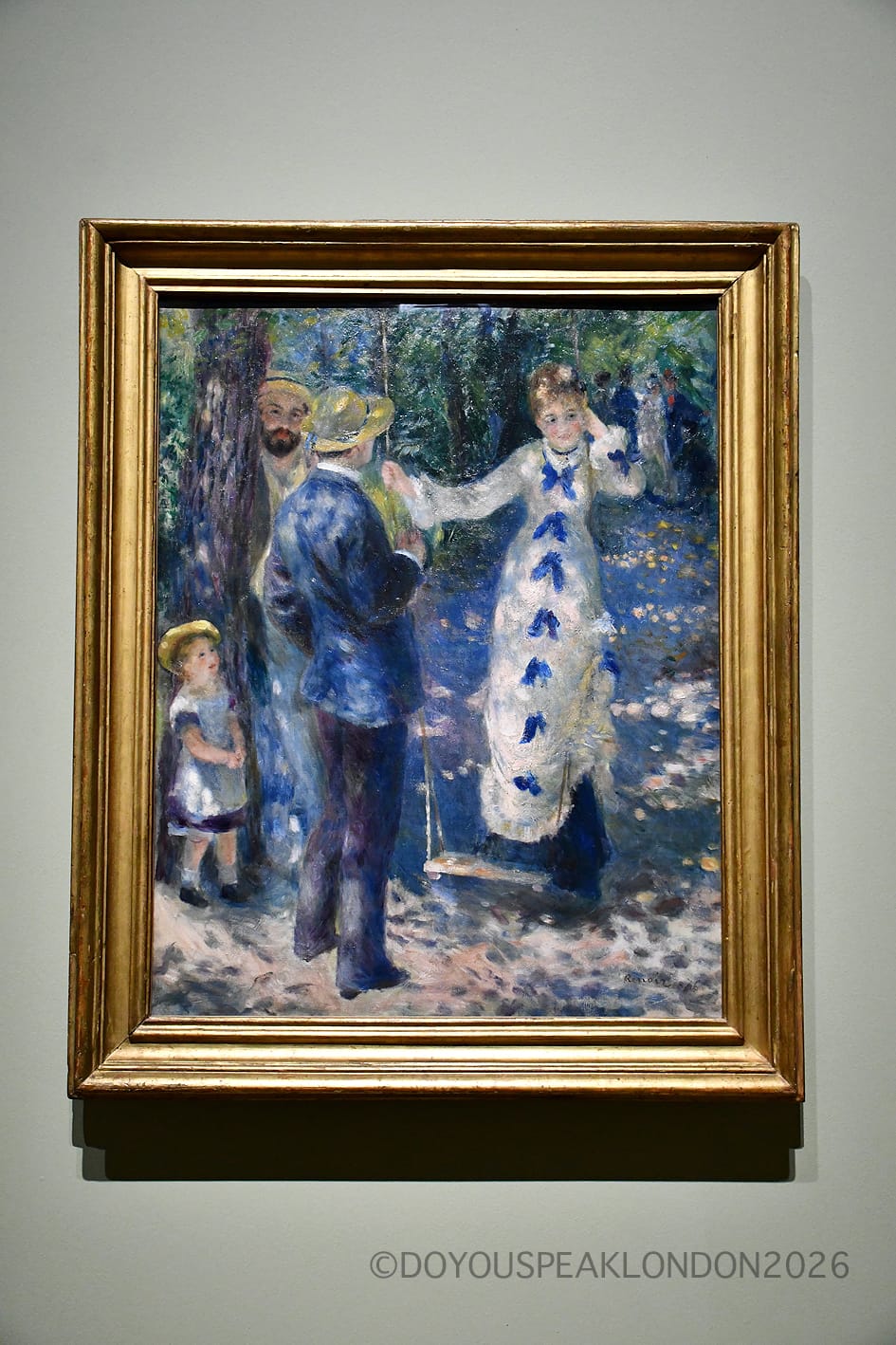 Renoir's The Swing (1876) at the Renoir and Love exhibition, National Gallery