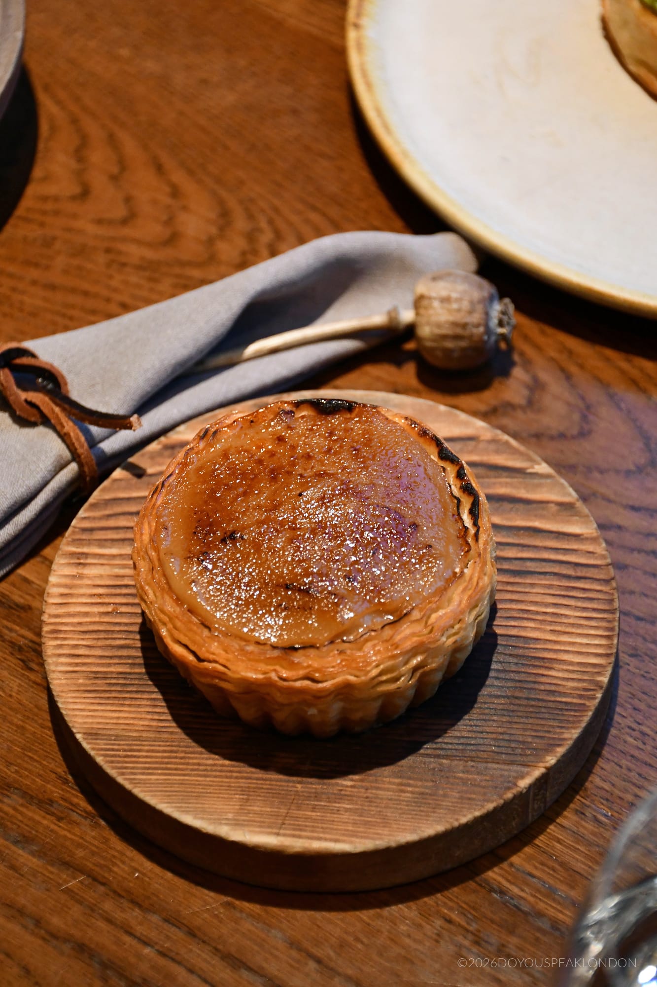 Cherry and Biscoff creme brulee croissant at HIDE
