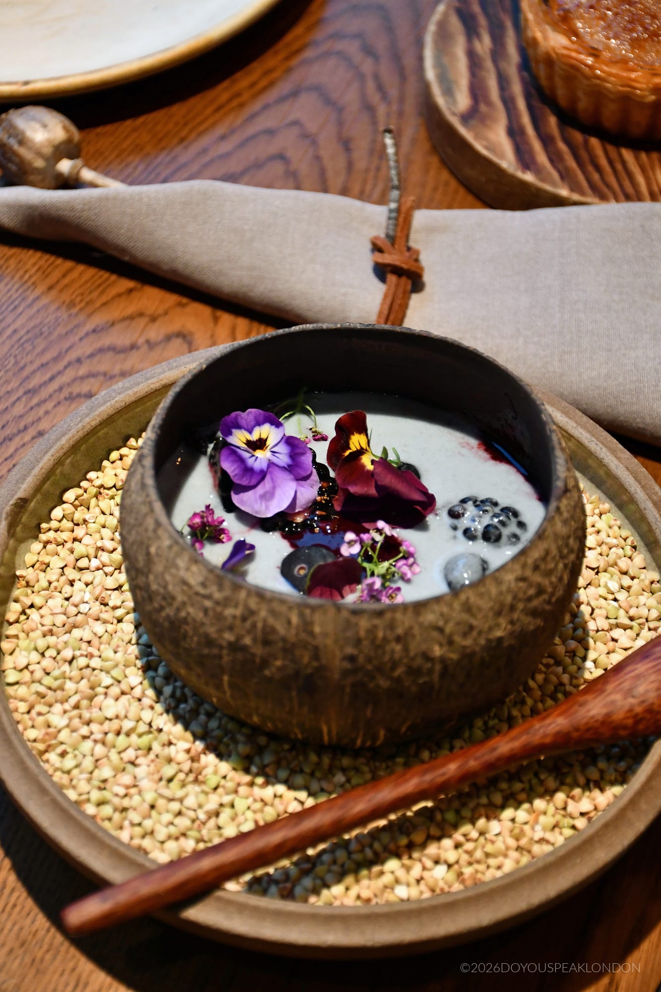 HIDE acai bowl with berries, perilla and verbena