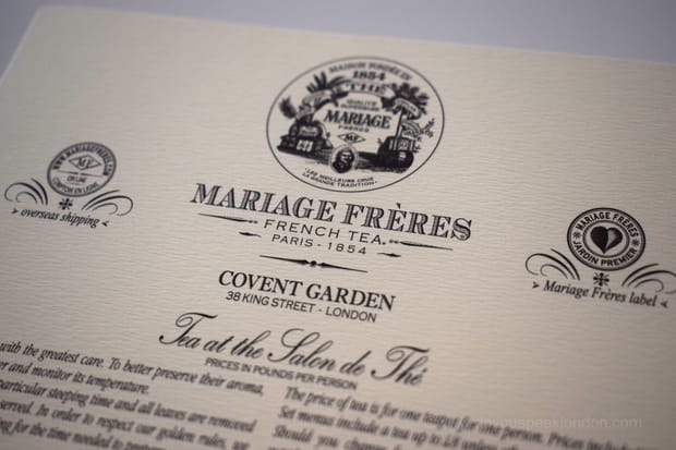 The complete guide to Tea with Mariage Frères in Covent Garden!